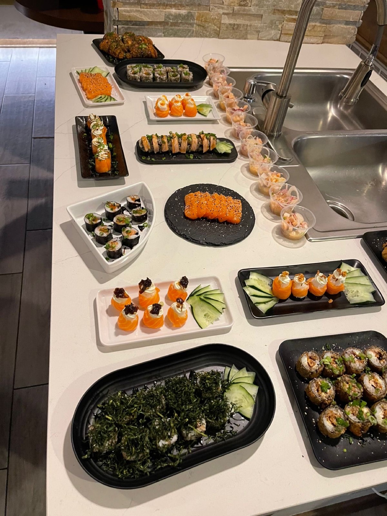 Full sushi service arranged for guests