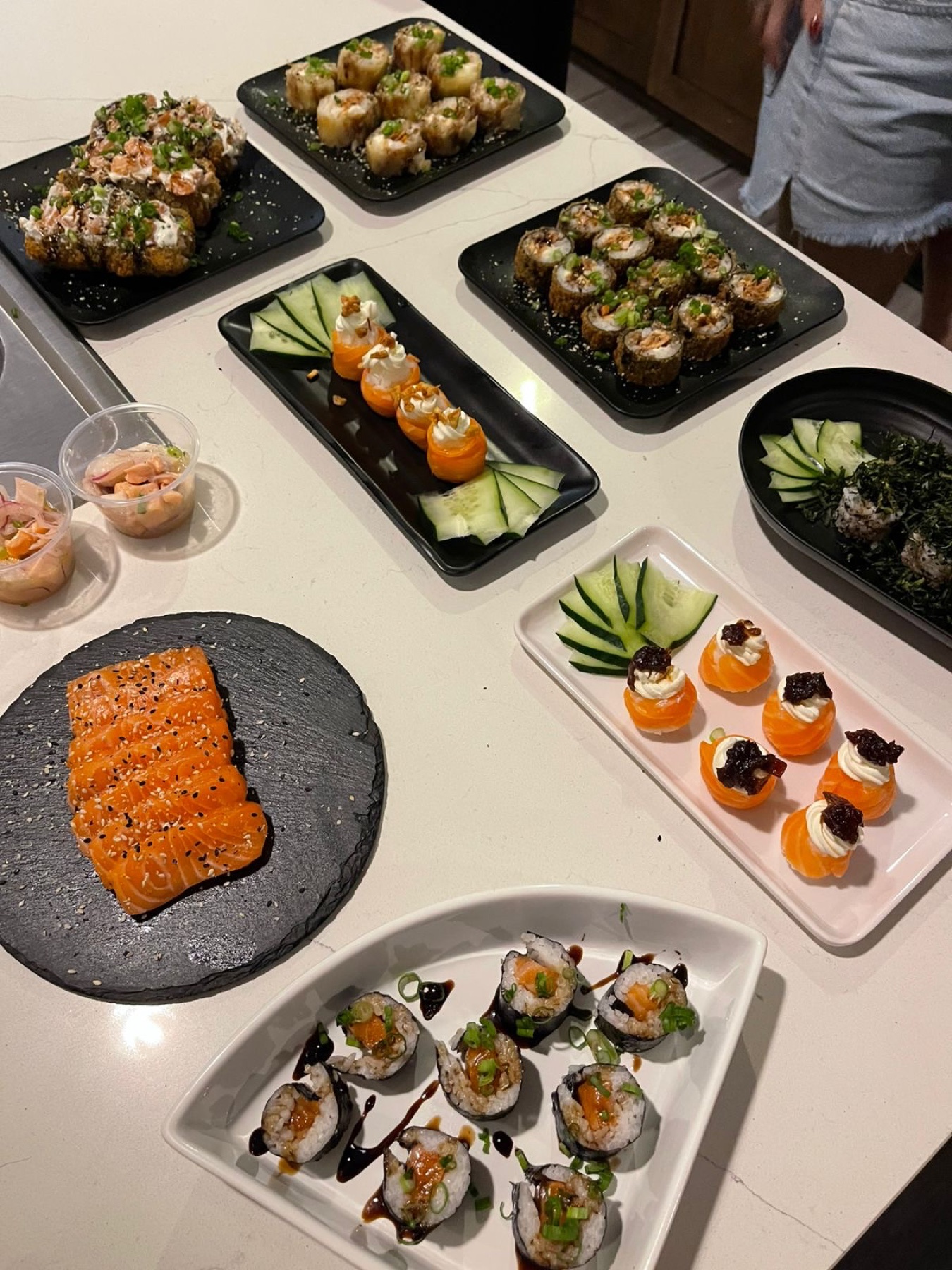 A complete Private Sushi Experience table