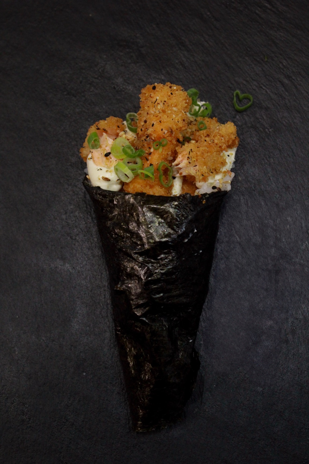 Breaded Salmon Temaki from New Hope Sushi