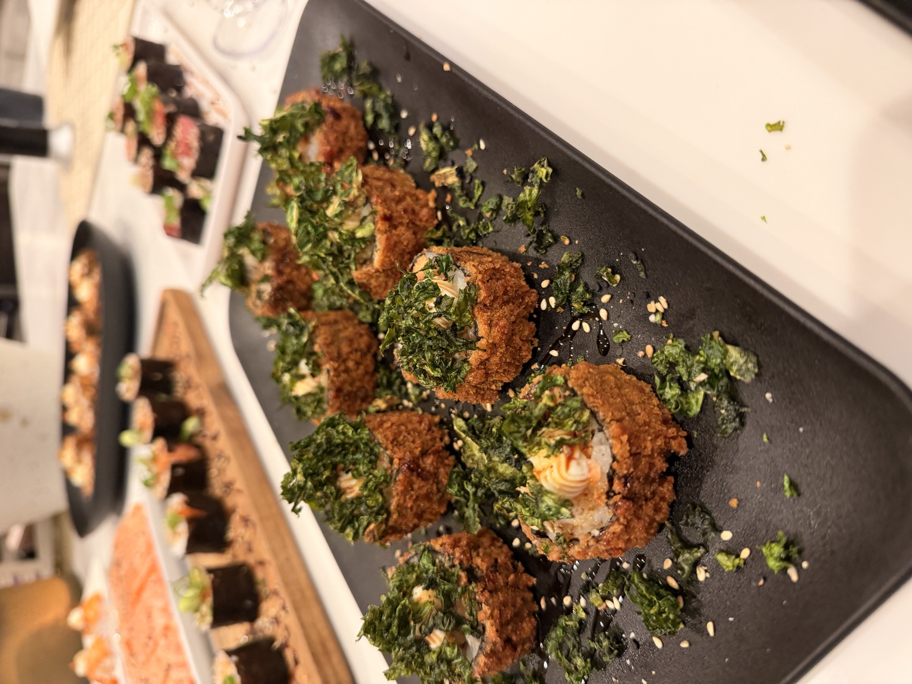 Uramaki Philadelphia with Crispy Kale from New Hope Sushi